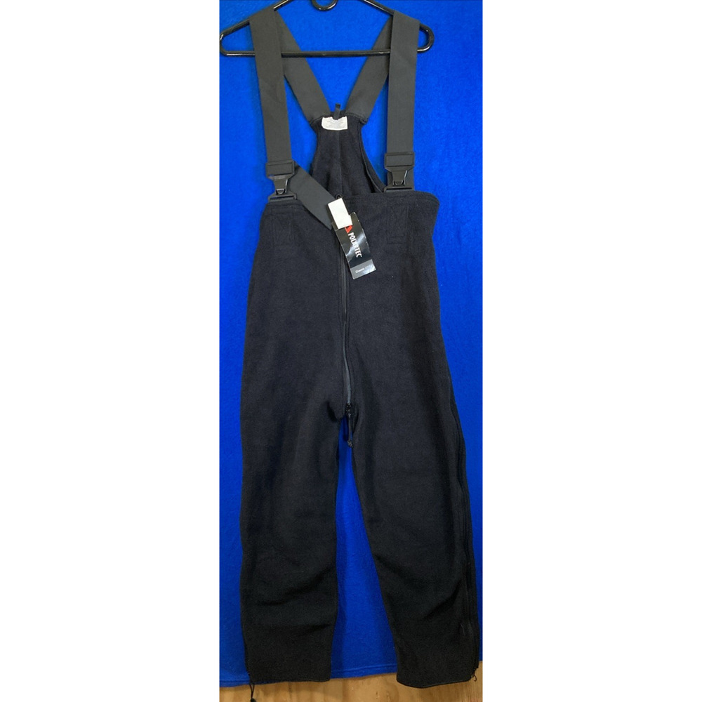 Polartec Fleece Bib Overalls Black Medium-Long NEW Cold Weather Overalls - Picture 13 of 16